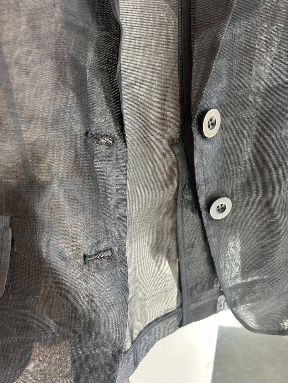 dolan Sheer Black Notch-Lapel Blazer - Picture 4 of 5